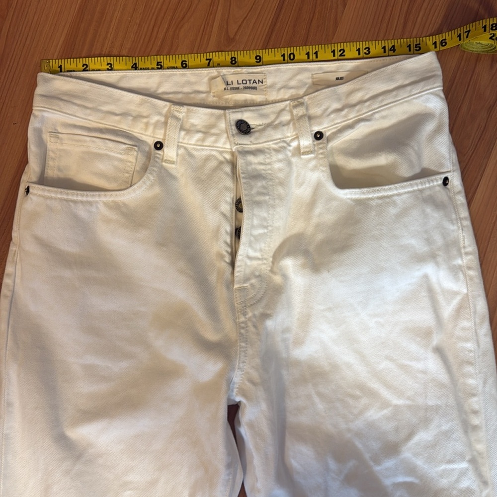 Nili Lotan Juliet Women's White (cream) Jeans, size 29. **hemmed** - Picture 7 of 12